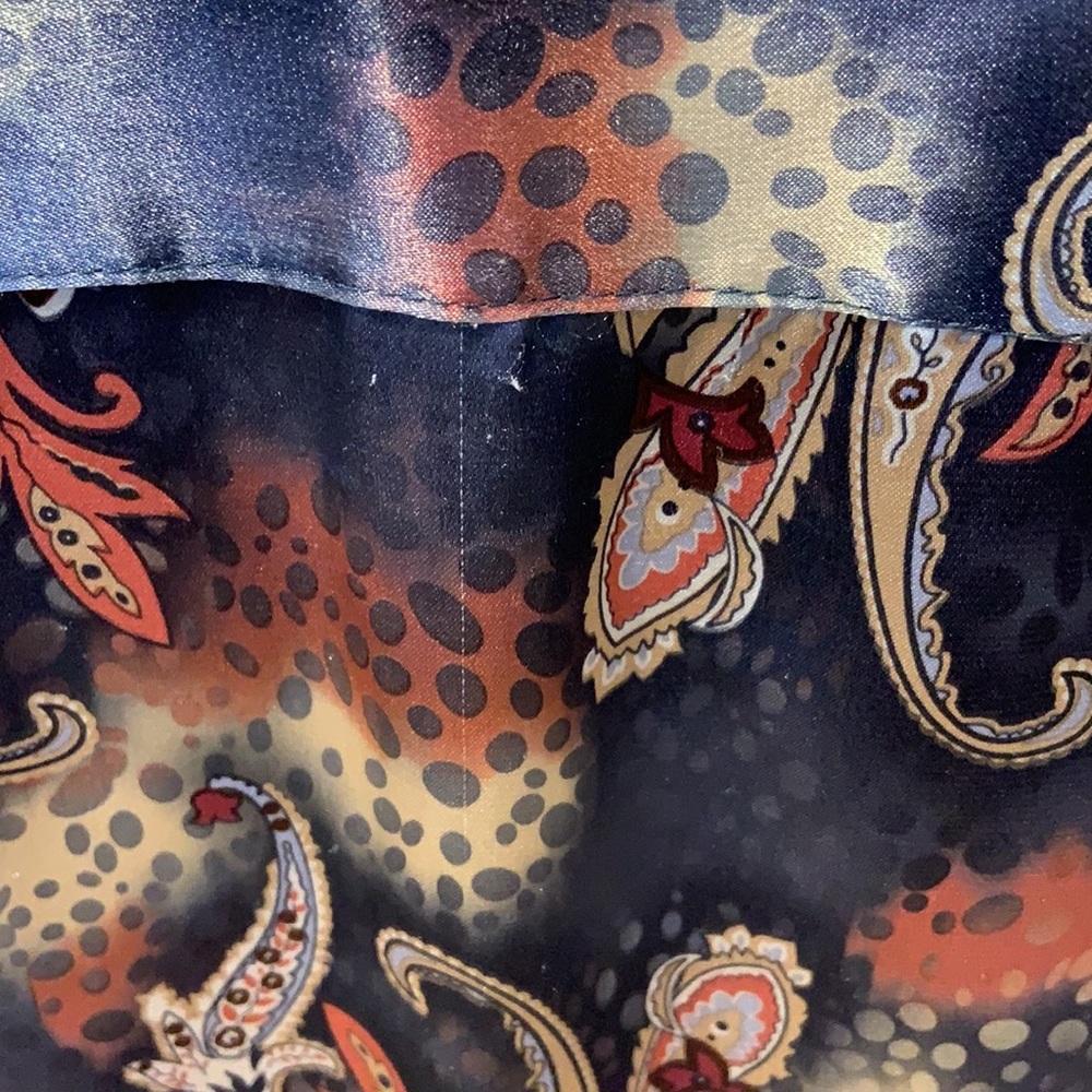 Spanner shiny fun patterned button down top - Picture 10 of 15